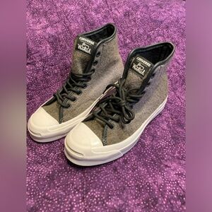 Converse Jack Purcell high tops Woolrich gray / white size 3